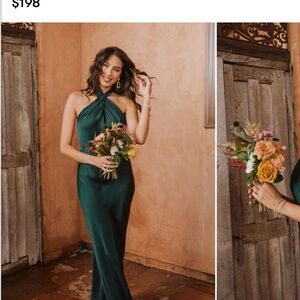 Show me your mumu Jasmine Halter Maxi dress: Emerald Green